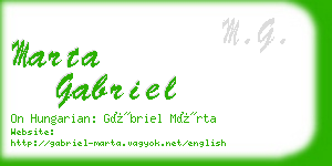 marta gabriel business card